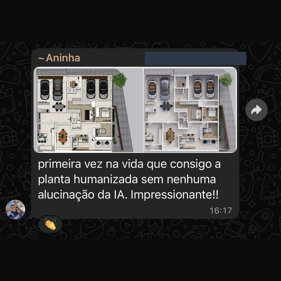 Aninha: Primeira vez na vida que consigo a planta humanizada sem nenhuma alucinação da IA. Impressionante!