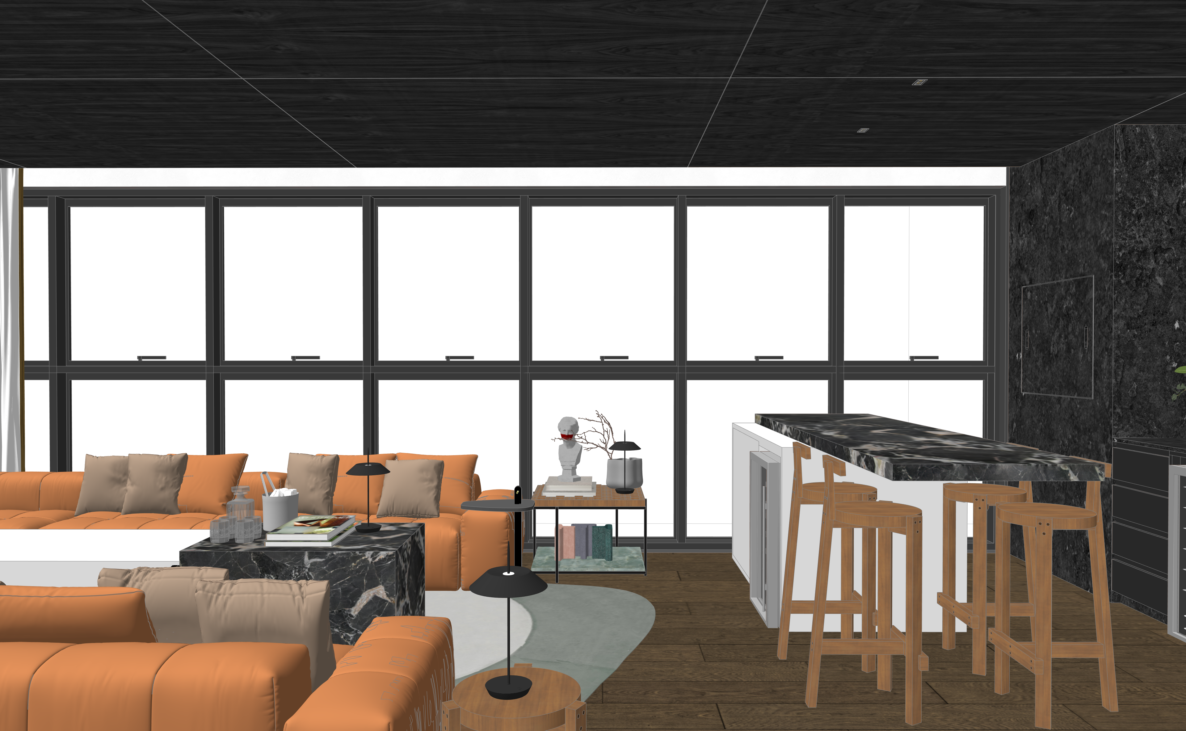 Rooftop bar com vista